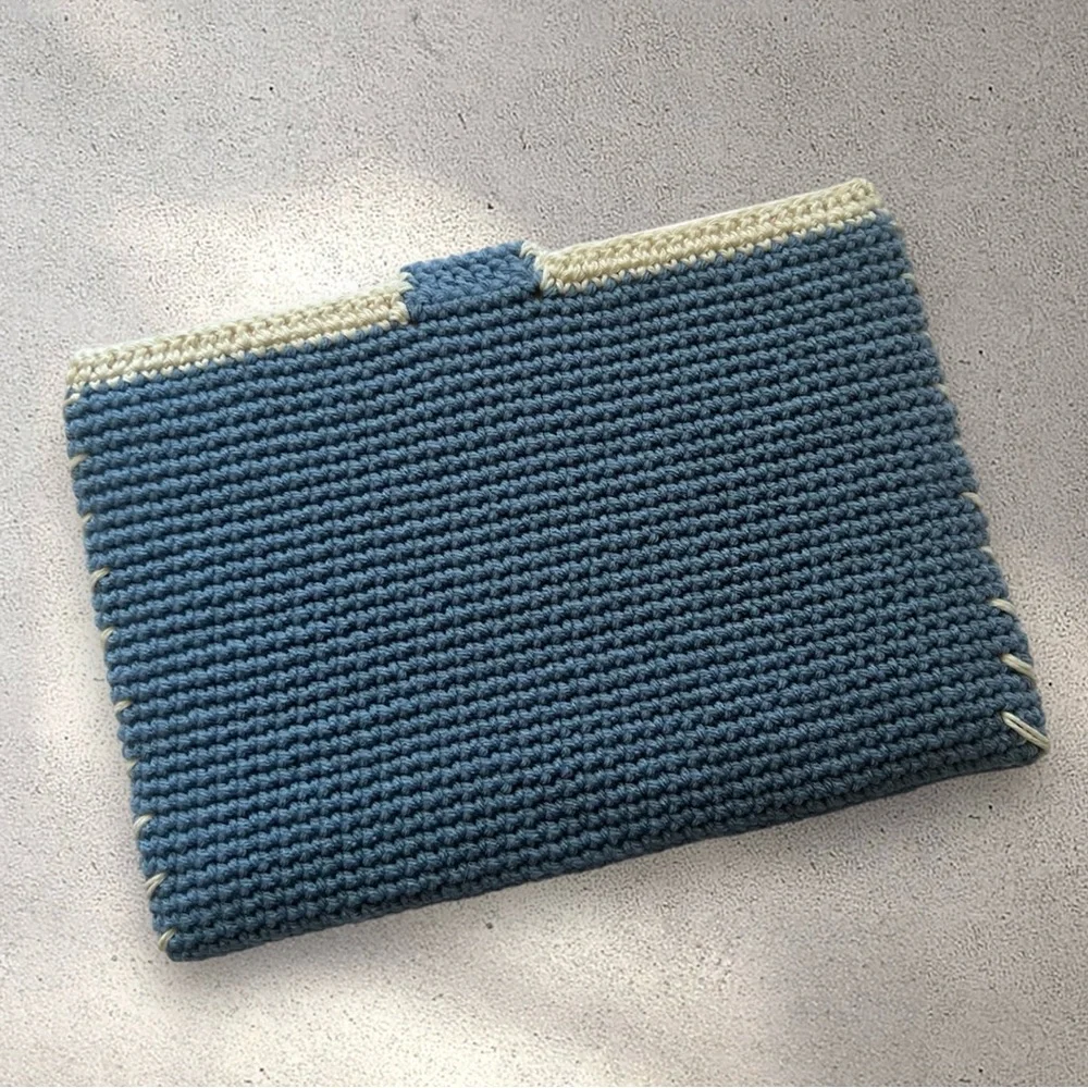 Lovely Handmade Crochet Flower Laptop Sleeve Case fits 13” or 15” MacBook Air 🌸